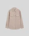 Aspesi Camicia In Gabardina Di Cotone Stretch - Sasso In Sabbia