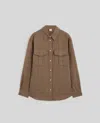 Aspesi Brown Shirt With Buttons And Pockets In Terra