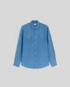 Aspesi Camicia New C Slim In Cotone - Denim Chiaro In Denim Chiaro