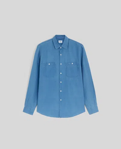 Aspesi Camicia New C Slim In Cotone - Denim Chiaro