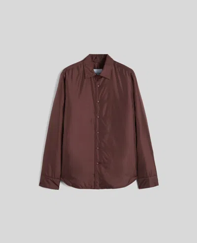Aspesi Long Sleeve Shirt Jacket In Brown