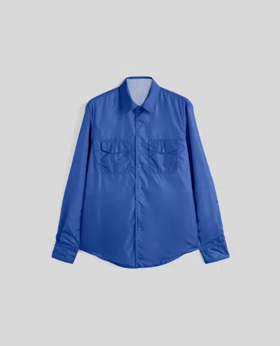 ASPESI CAMICIA REVERSIBILE IN NYLON RICICLATO IDROREPELLENTE - BLU