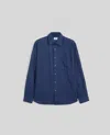 Aspesi Camicia In Lino Con Taschino - Blu In Blue