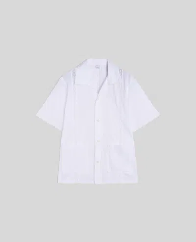 Aspesi Camicia Tamarama In Chambray Di Cotone - Bianco