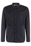 Aspesi Structured Button-up Shirt In Navy