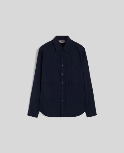 Aspesi Camicia Utility In Popeline Di Cotone - Navy