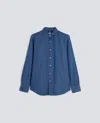 Aspesi Denim Blue Vic Button-up Cotton Casual Shirt In Blue