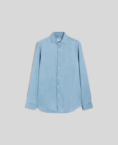ASPESI CAMICIA VIC IN MICRO TWILL DI CHAMBRAY - DENIM CHIARO