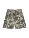 Aspesi Camouflage-print Multi-pocket Shorts In Green