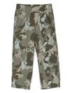 Aspesi Camouflage-print Straight Trousers In Green
