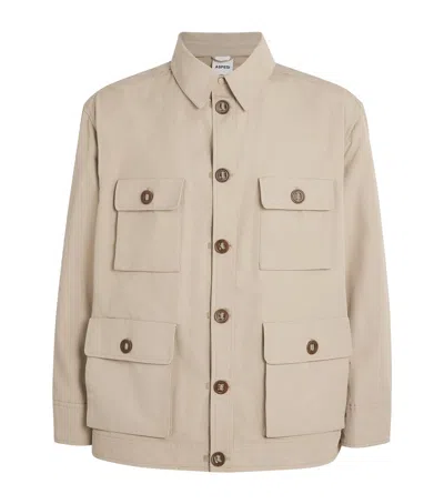 Aspesi Canvas 4-pocket Abisai Jacket In Beige