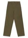 Aspesi Mid-rise Cropped Trousers In Grün