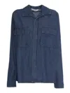Aspesi Medium Denim Shirt With Classic Collar In Blue