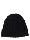 Aspesi Ribbed Chunky Knit Beanie In Black