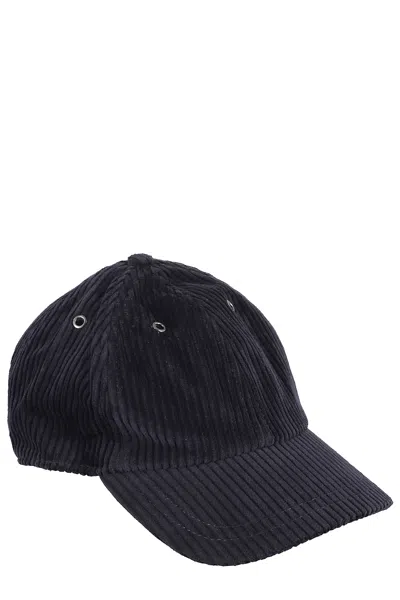 Aspesi Corduroy Eyelet Cap In Black