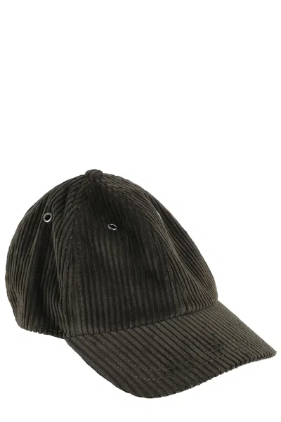 Aspesi Corduroy Eyelet Cap In Green