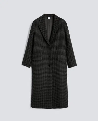 Aspesi Cappotto In Lana Shetland - Nero In Black