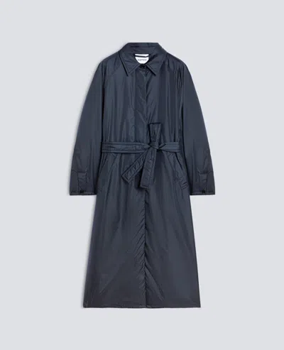 Aspesi Cappotto In Nylon, Imbottito In Ovatta Thermore - Navy