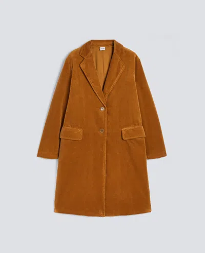 Aspesi Cappotto In Velluto A Coste - Biscotto In Brown