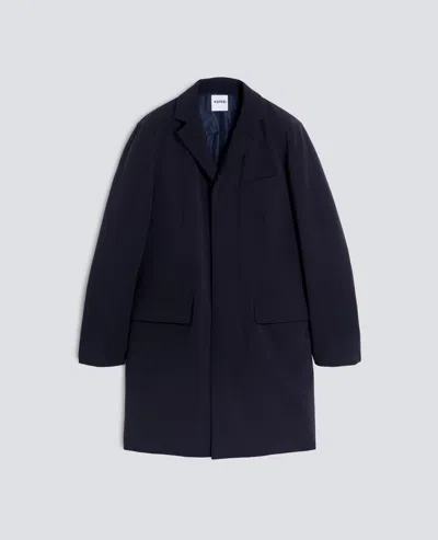 Aspesi Cappotto Monopetto In Twill Di Poliestere - Navy In Blue