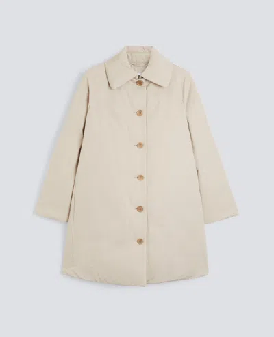 Aspesi Cappotto Sangria In Tela Di Misto Cotone - Sabbia In Sand