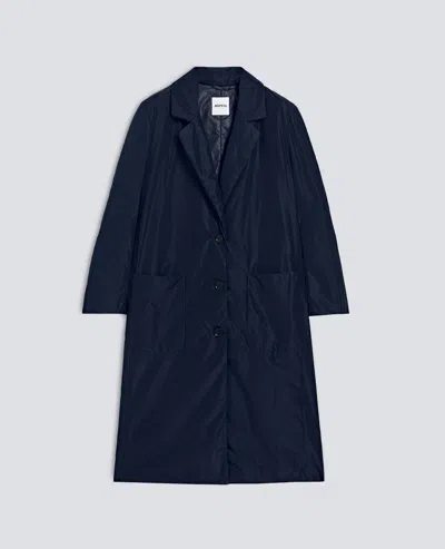 Aspesi Cappotto Tecnico Imbottito In Ovatta Thermore - Blu Nero