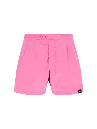 Aspesi Caprese Ii Swim Shorts In Pink