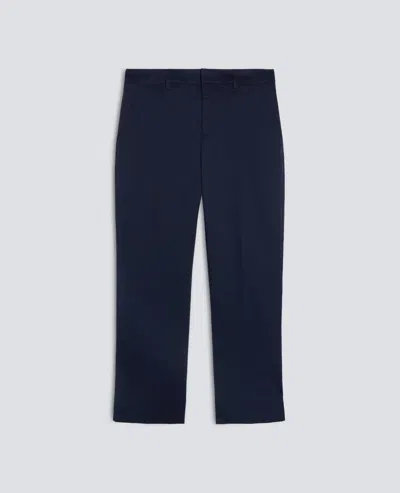 Aspesi Capri Trousers In Stretch Cotton Twill In Blue