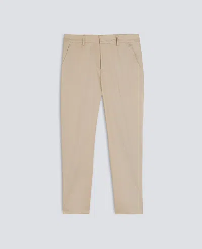 Aspesi Capri Trousers In Stretch Cotton Twill In Brown