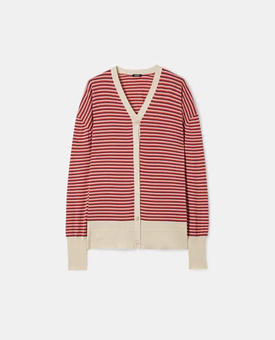 Aspesi Cardigan A Righe Con Scollo A V - Multicolor