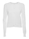 Aspesi Knitted White Cardigan In Bianco