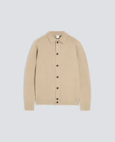 Aspesi Cardigan Camicia In Lana Shetland - Sable In Multi