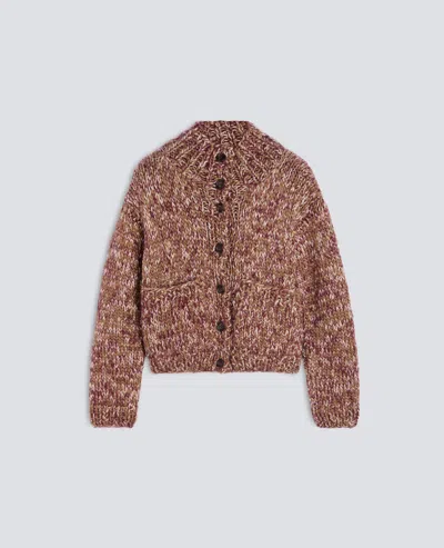 Aspesi Cardigan Fait Main En Laine Vierge Et Mohair - Nocciola