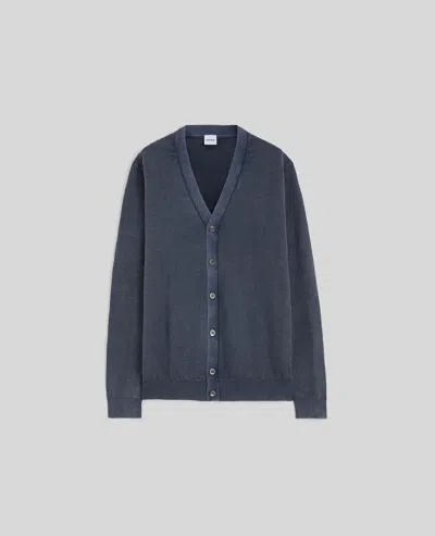 Aspesi Cardigan In Cotone Con Scollo A V - Navy