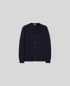 Aspesi Cardigan In Lana E Cashmere - Navy In Multi