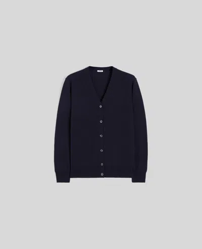 Aspesi Cardigan In Lana E Cashmere - Navy In Multi