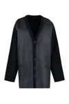 Aspesi Knitwear Cardigan With Padded Front Panel