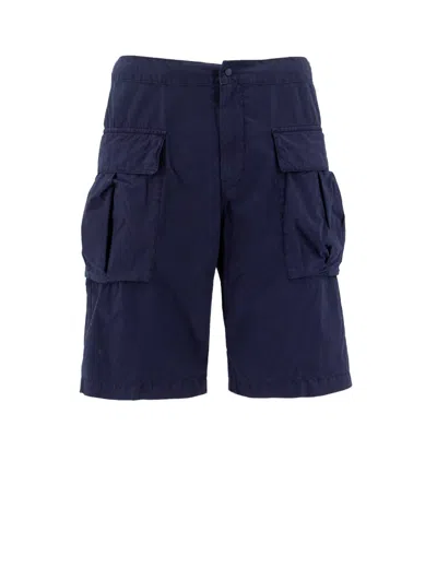 Aspesi Cargo Bermuda Shorts In Blue