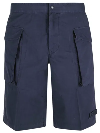 Aspesi Cargo Buttoned Shorts In Navy