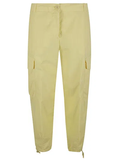 Aspesi Cargo Buttoned Trousers In Yellow