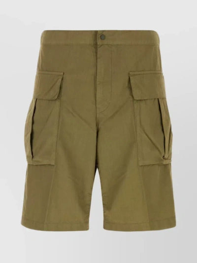 Aspesi Cargo Pocket Waistband Shorts In Brown
