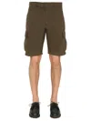 Aspesi Side-pocket Cargo Shorts In Military Green