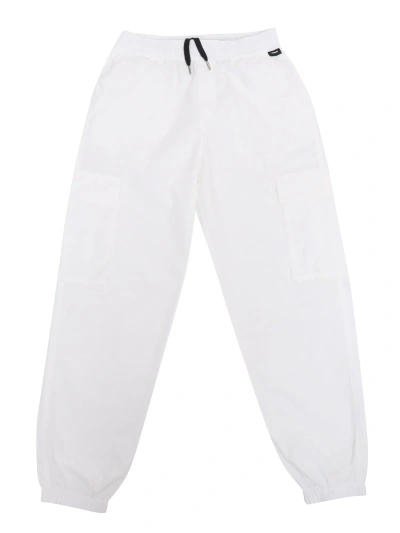 Aspesi Kids' Cargo Trousers In White