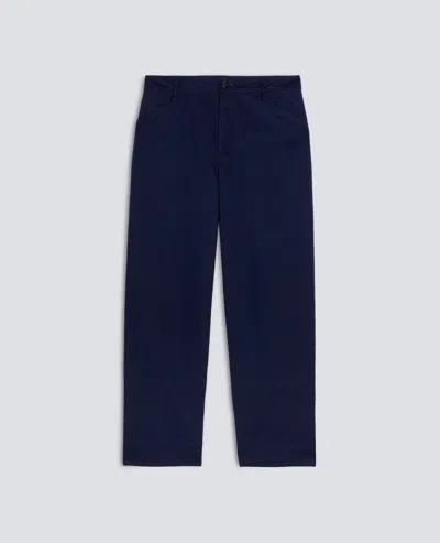 Aspesi Cargo-style Trousers In Extra-fine Cotton Twill - Aa Capsule Collectio In Blue