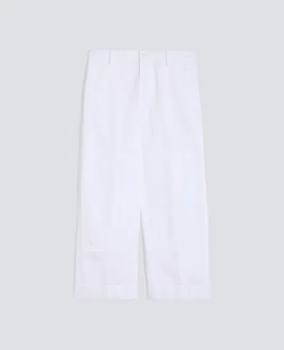 Aspesi Cargo-style Trousers In Extra-fine Cotton Twill - Aa Capsule Collectio In White