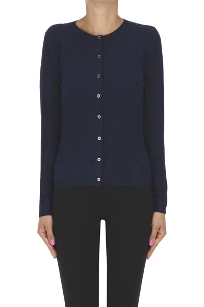 Aspesi Cashmere Cardigan In Blue