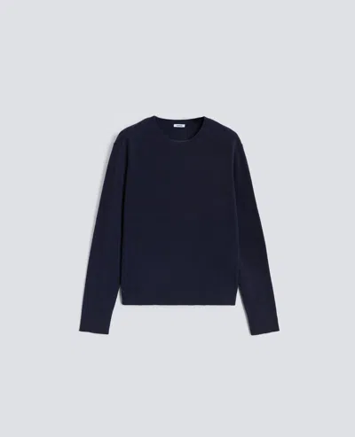 Aspesi Cashmere Crew-neck Sweater In Azul Oscuro