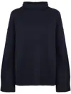 Aspesi Turtleneck Ribbed Knit Pullover In Blue