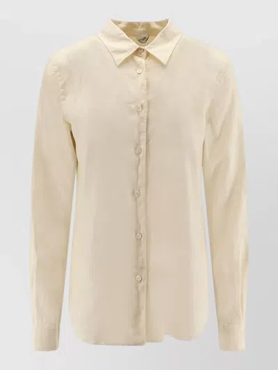 Aspesi Casual Shirt Collared Neck Long Sleeves In Neutral