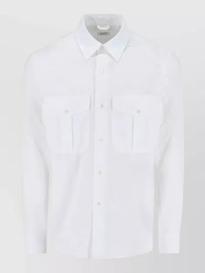 Aspesi Casual Shirt Relaxed Fit Chest Pockets In White